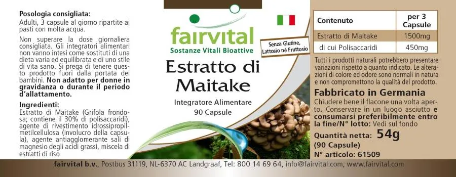 Estratto di Maitake - 90 capsule