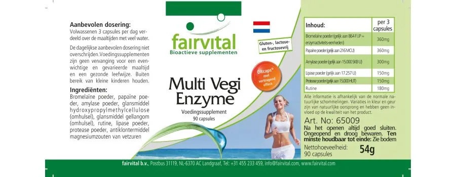 Multi Vegi Enzyme - 90 Cápsulas