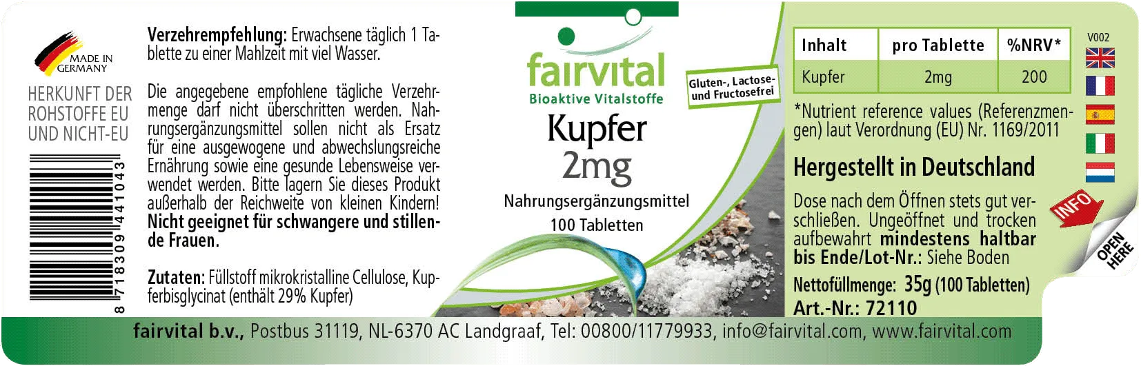 Kupfer 2mg