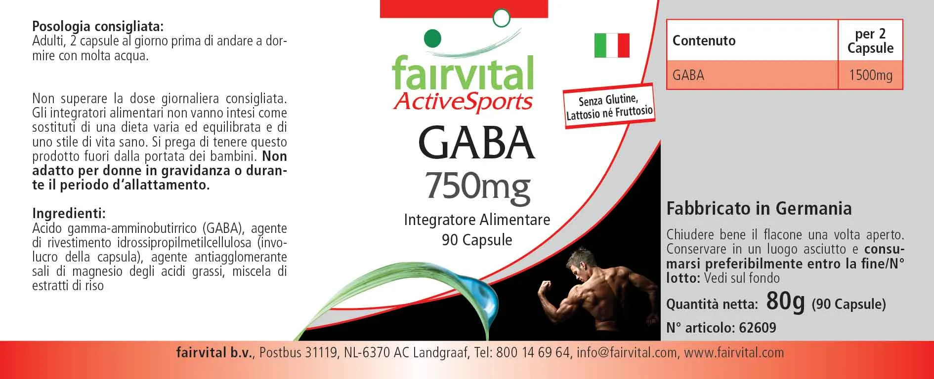 GABA 750mg - 90 Capsule