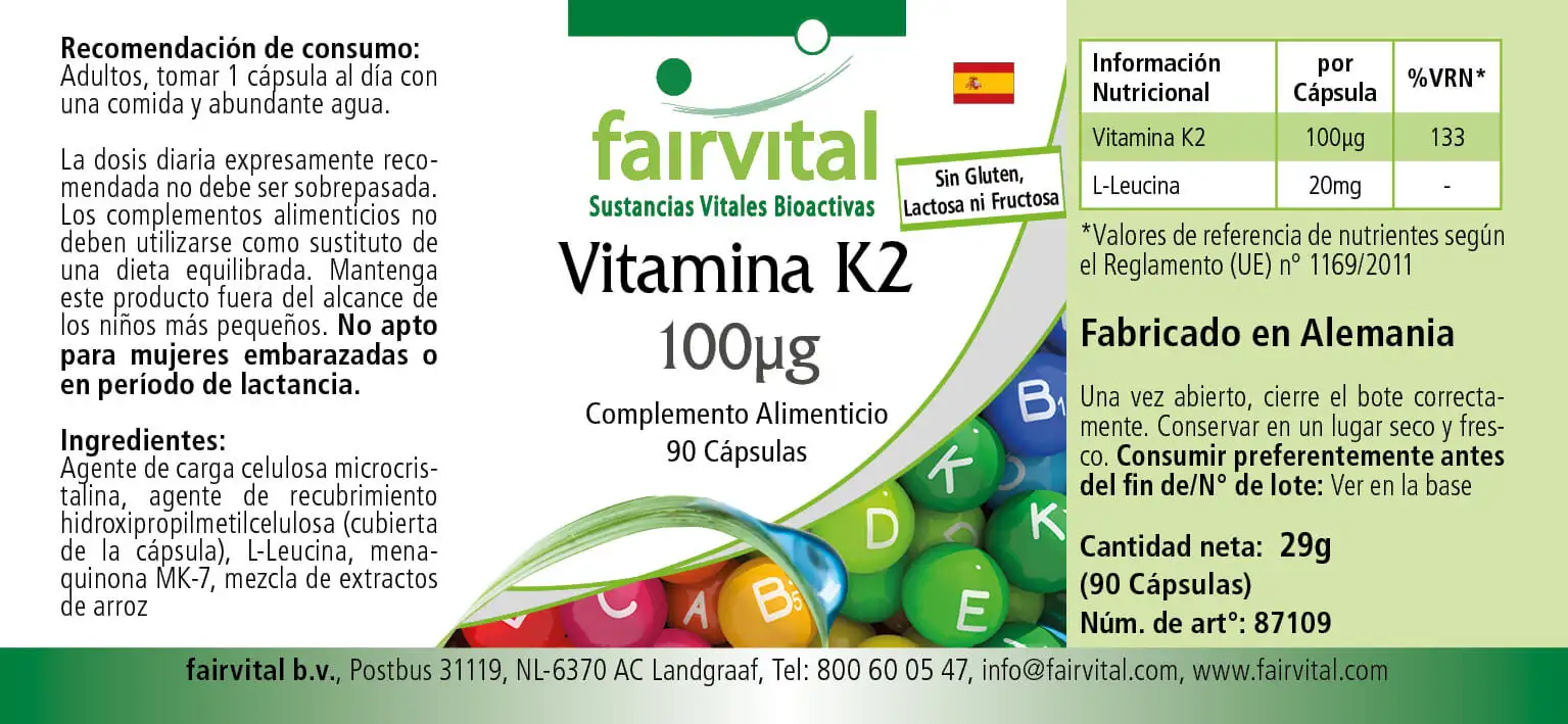 Vitamin K2 100µg - 90 Capsules