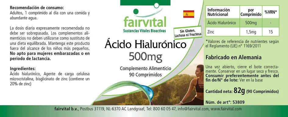 Acido ialuronico 500 mg - 90 compresse