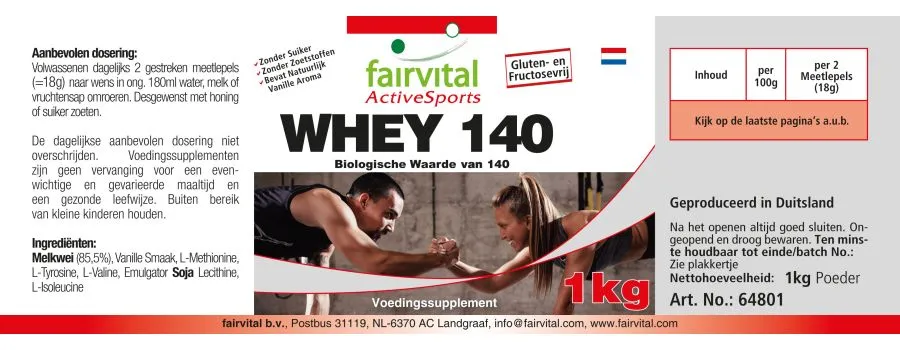 Whey 140 (1kg) Protéines de lactosérum