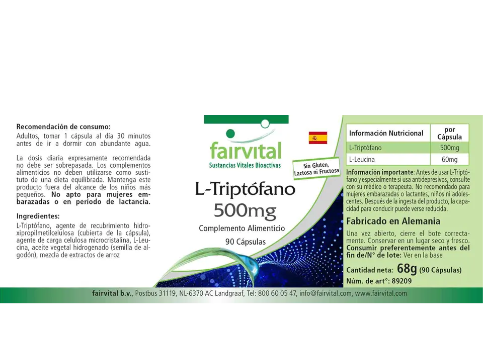 L-Tryptophan 500mg