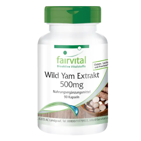 Wild Yam Extract 500mg - 90 Capsules