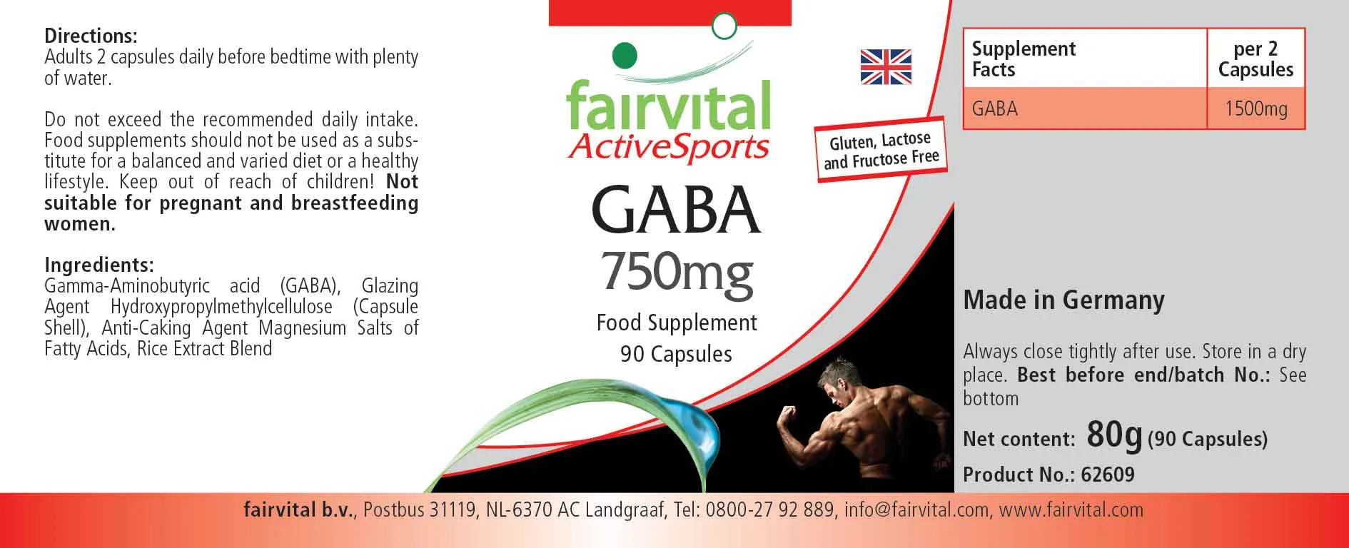 GABA 750mg - 90 Capsule