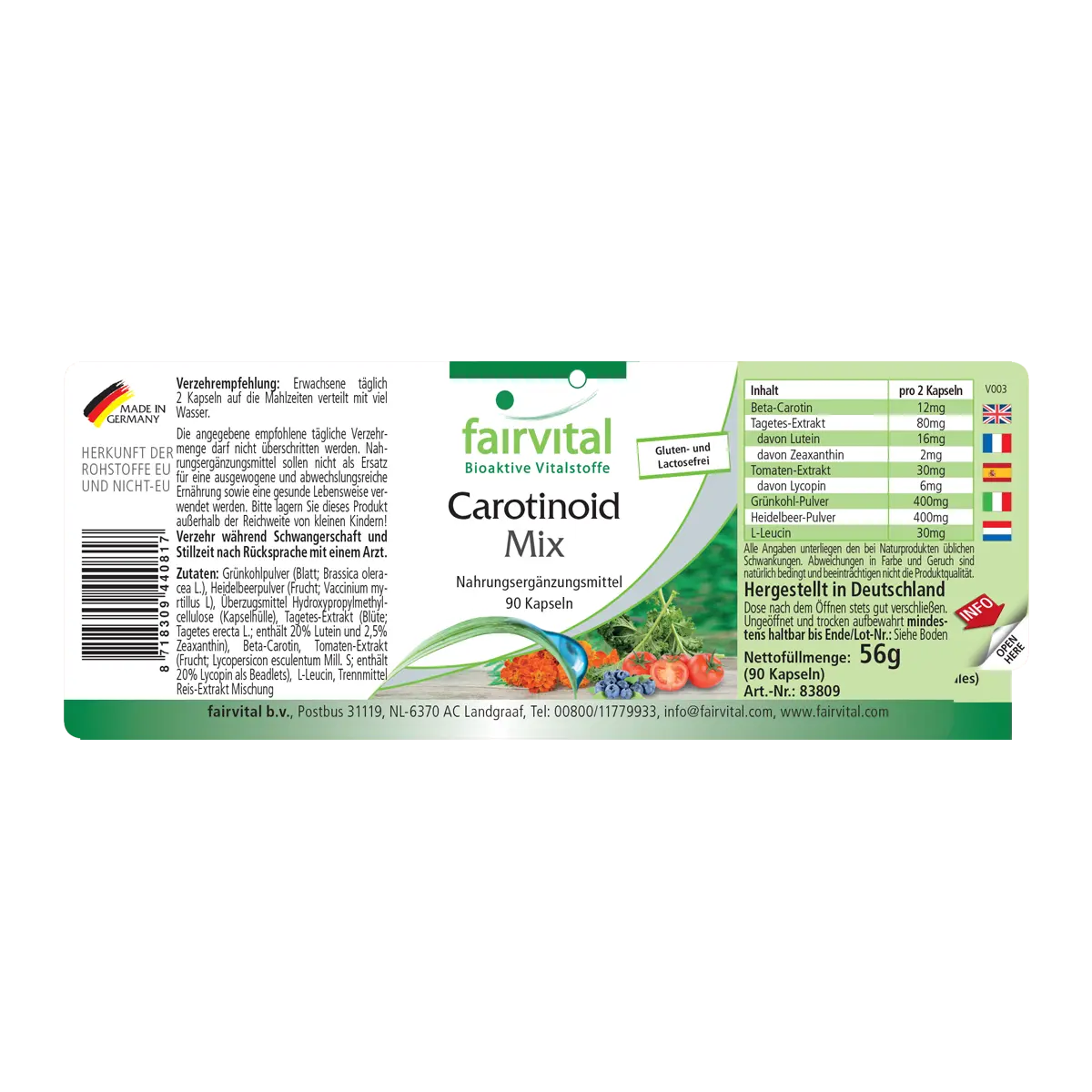 Carotenoid Mix with anthocyanins - 90 capsules