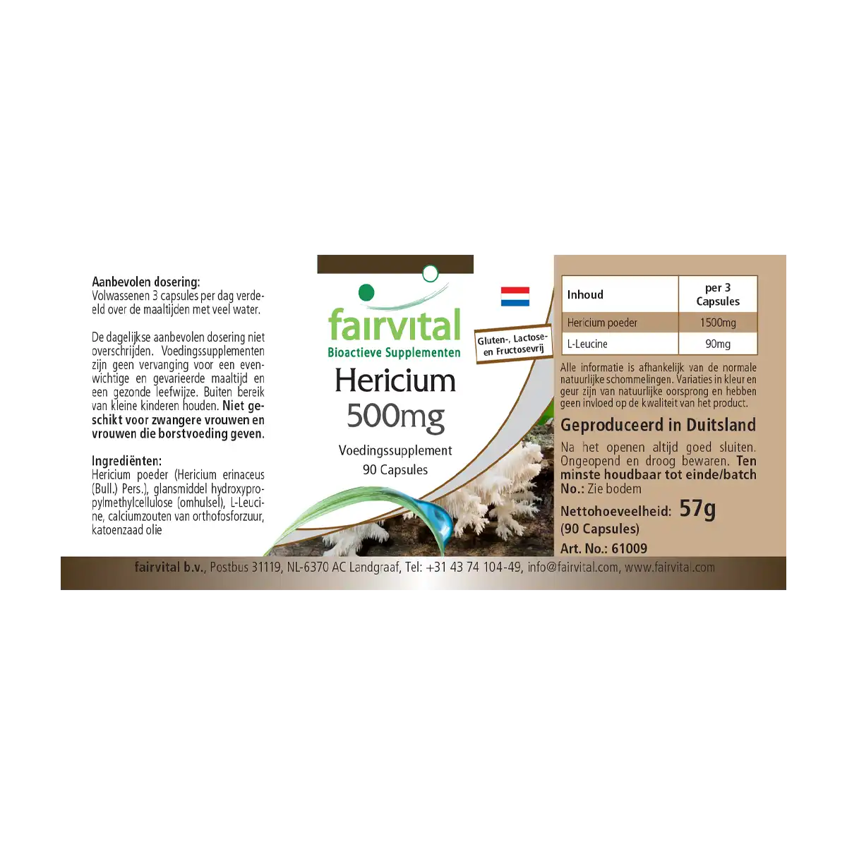 Hericium 500mg