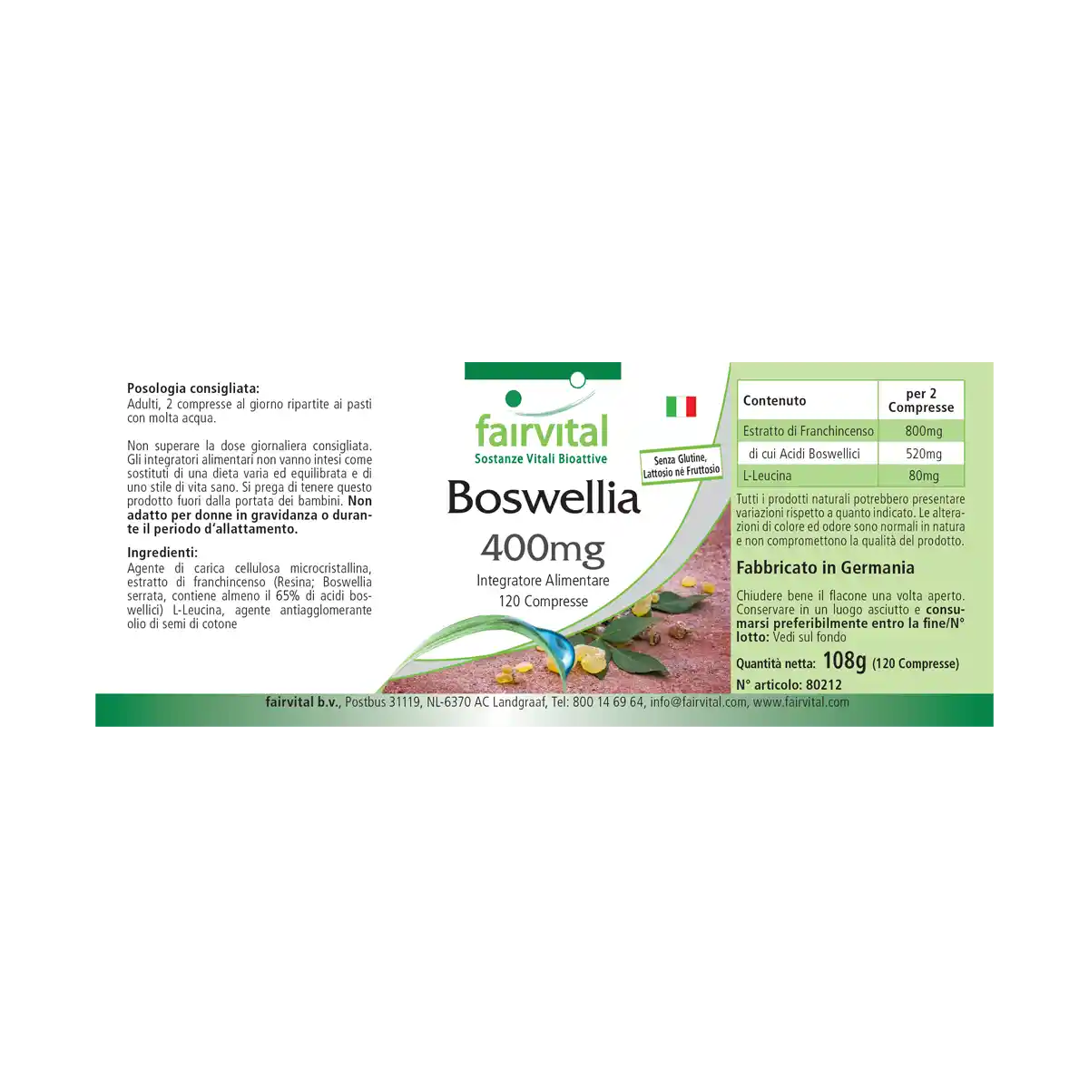 Boswellia 400mg - 120 comprimés