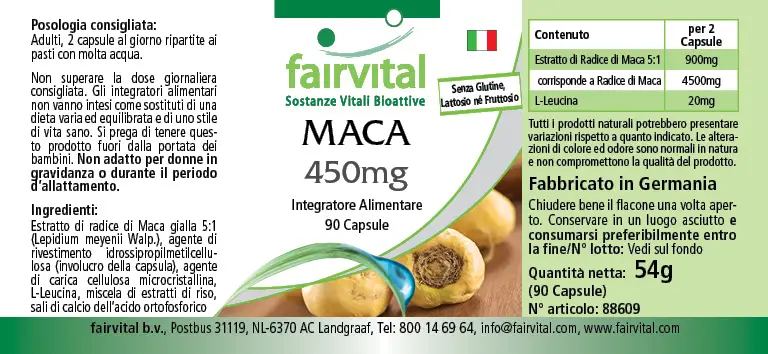 MACA 450mg - 90 gélules