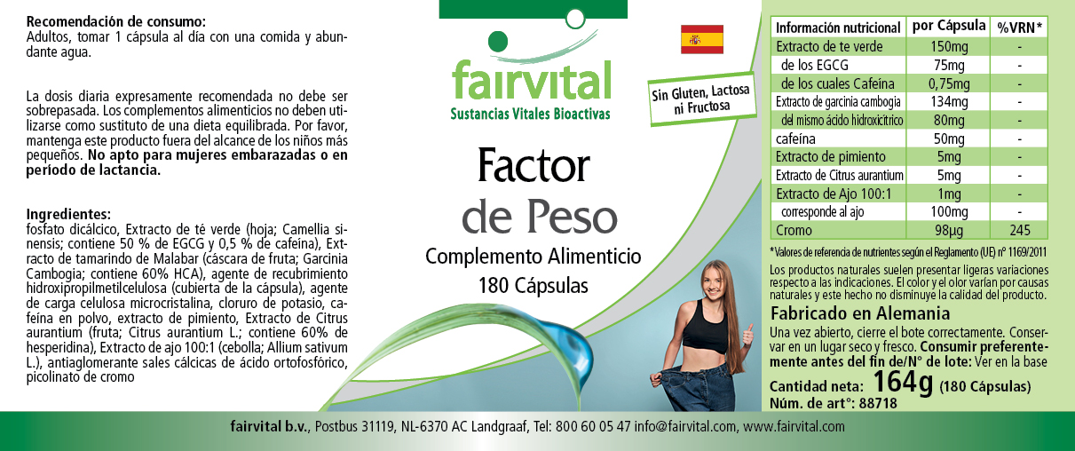 Weight Factor - 180 Capsules