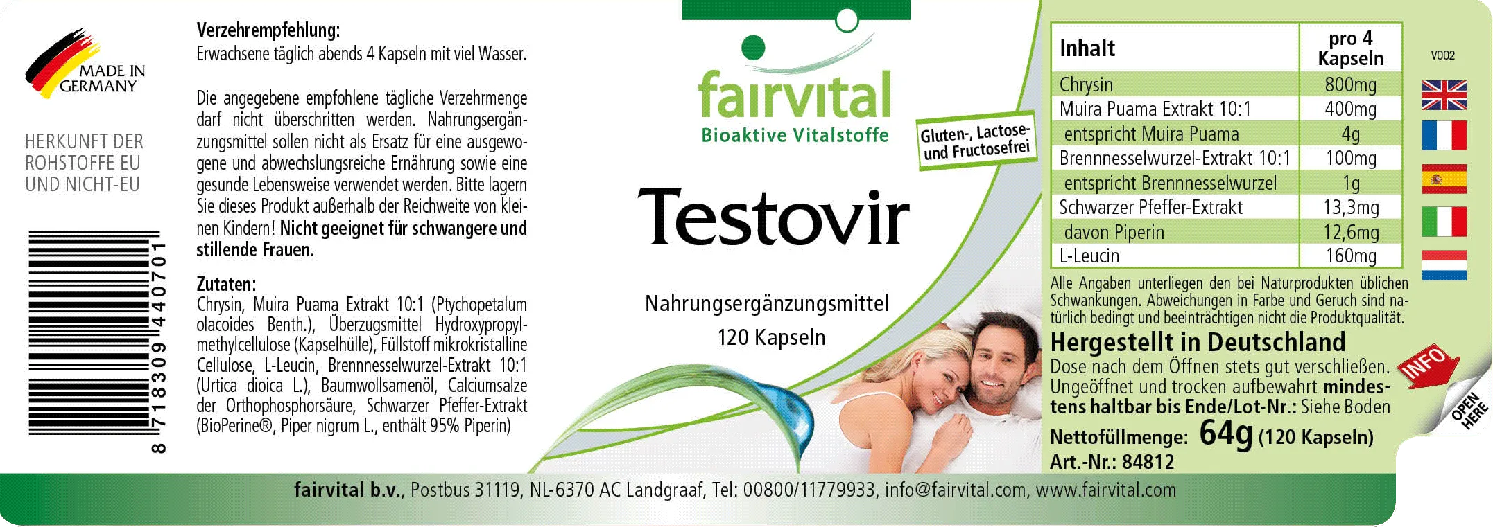 Testovir - 120 Cápsulas