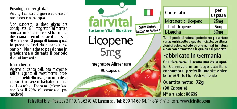 Lycopène 5mg - 90 capsules