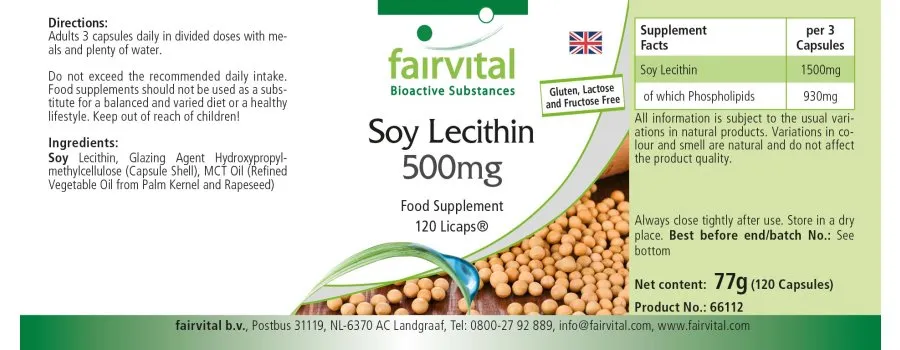 Lecitina de soja 500mg - Sale - fecha de caducidad - 05/25