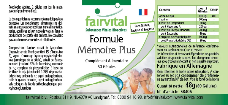 Memory Formula Plus - 60 Capsules