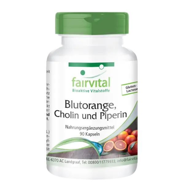 Blutorange, Cholin und Piperin 500mg