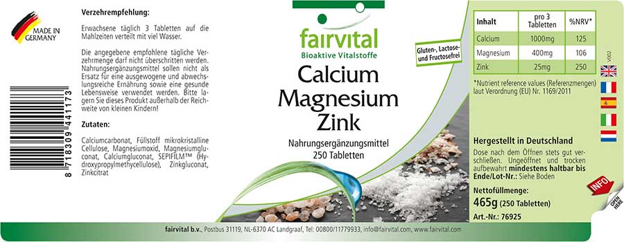 Calcium Magnésium Zinc