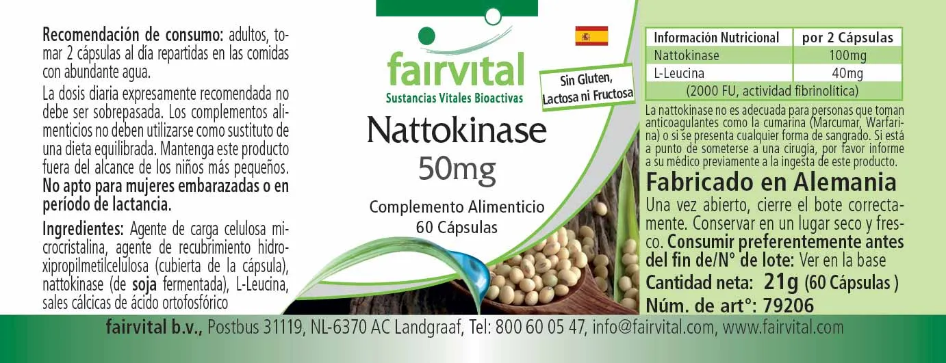 Nattokinase 50mg - 60 Capsules