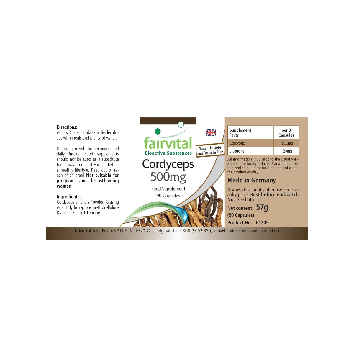 Cordyceps 500mg - Sale - fecha de caducidad - 05/25