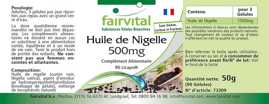 Huile de Nigelle 500mg - 90 LiCaps®