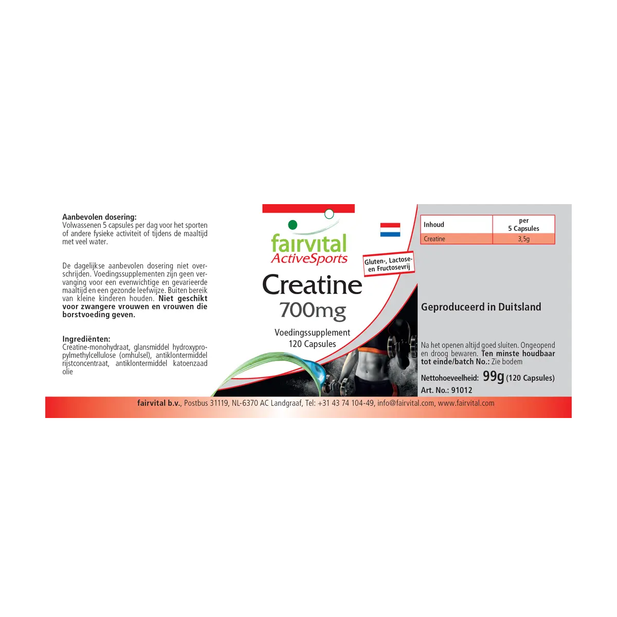 Creatina 700mg - 120 cápsulas