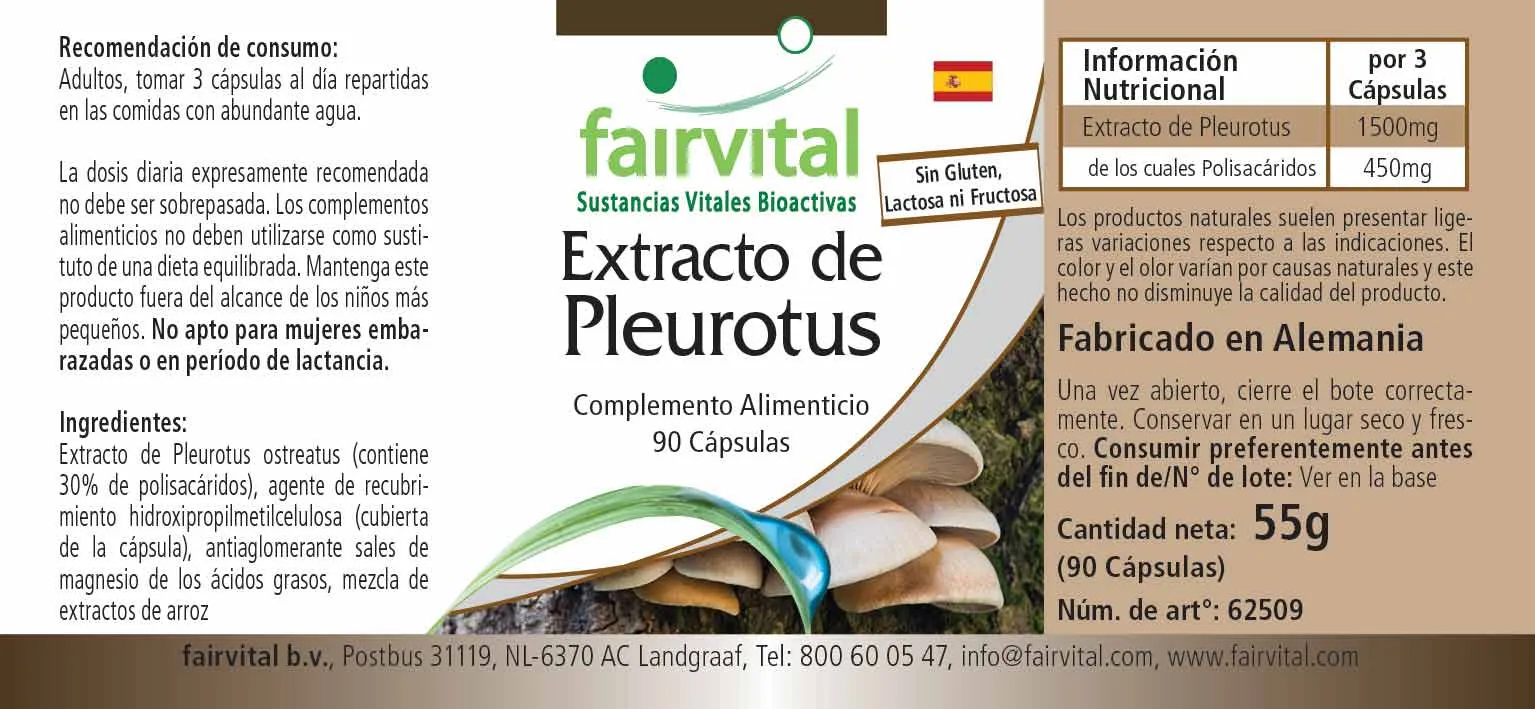 Pleurotus Extract - 90 Capsules