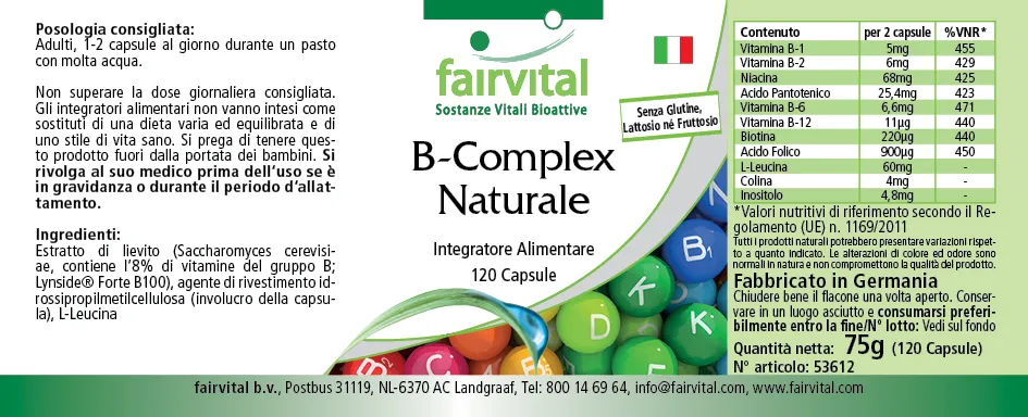 Natural B Complex - 120 Capsules