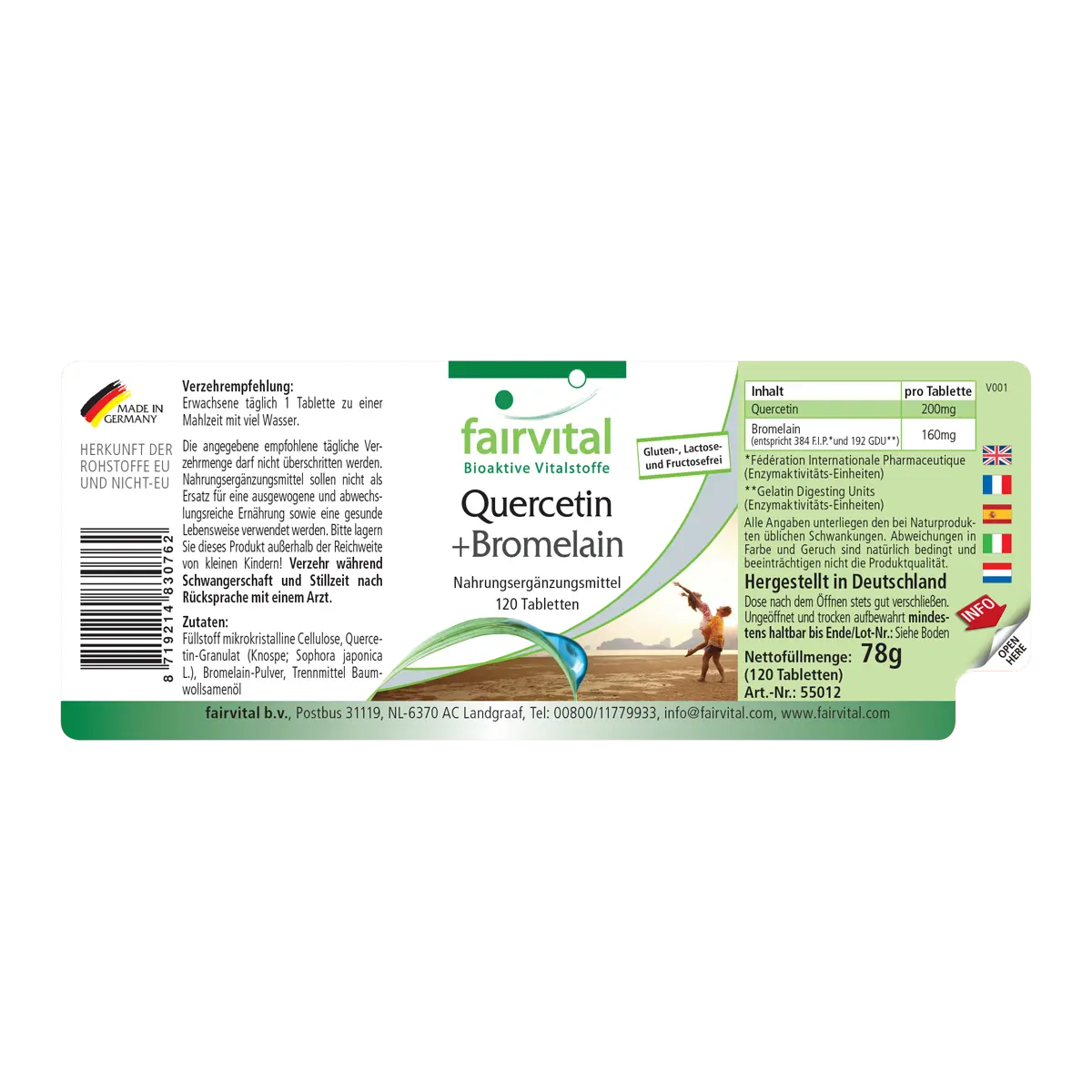 Quercetin + Bromelain - 120 Tablets