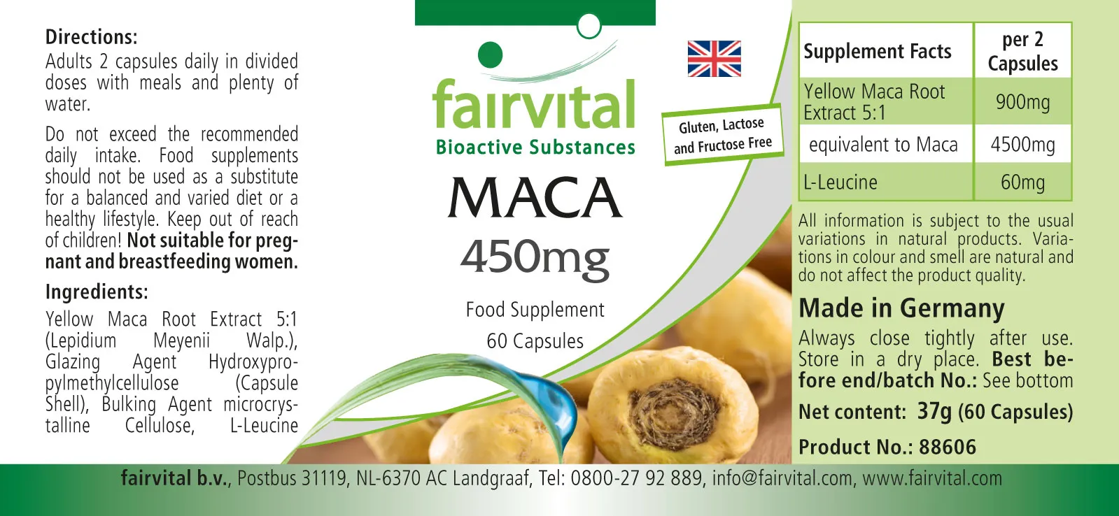 MACA 450mg - 60 gélules