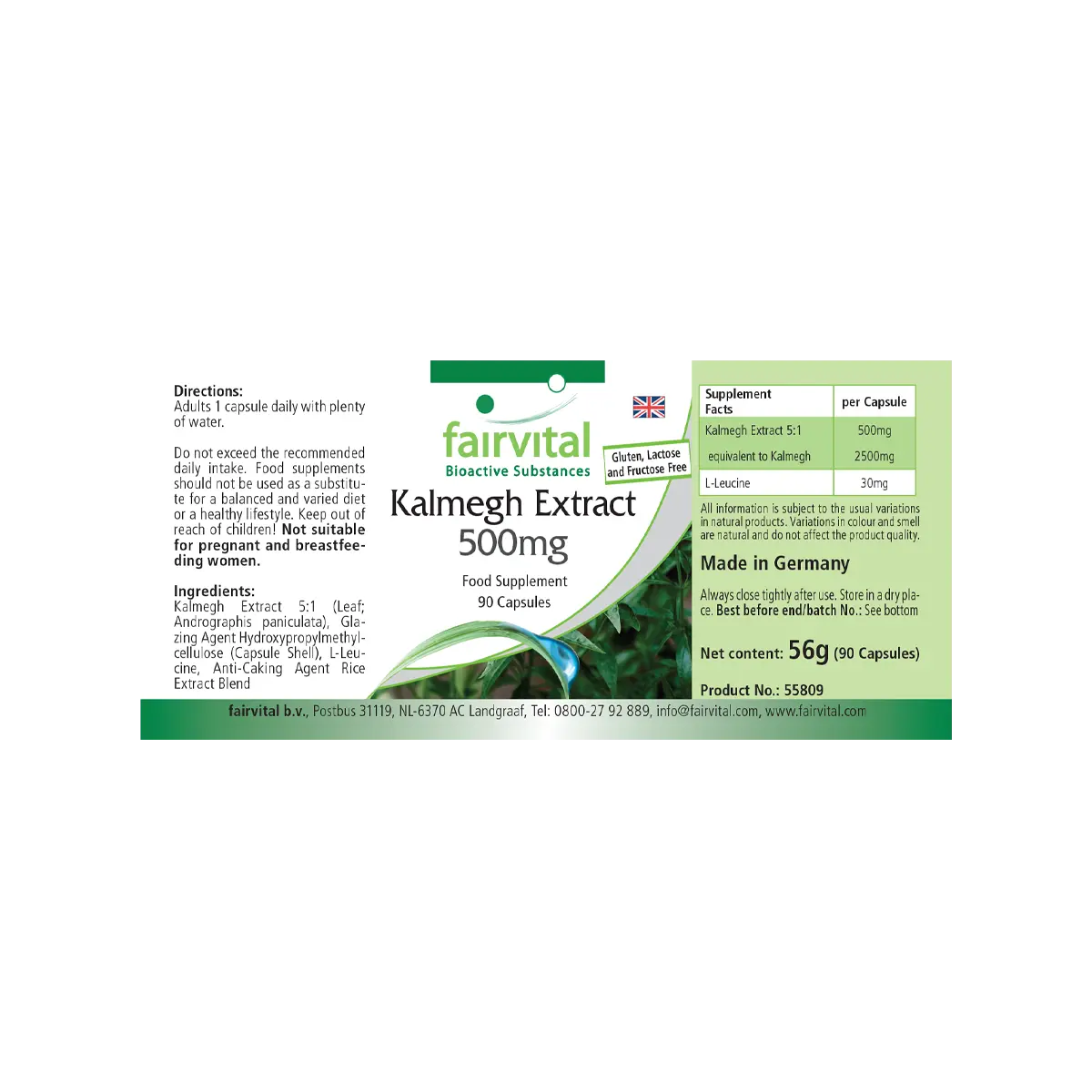 Kalmegh Extrakt 500mg