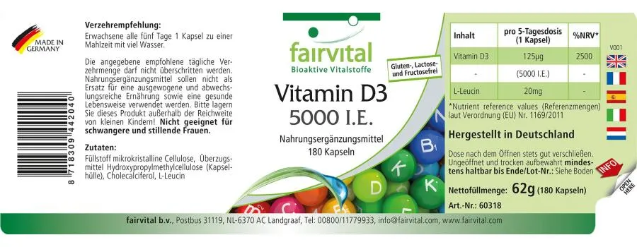 Vitamin D3 5000 I.E.