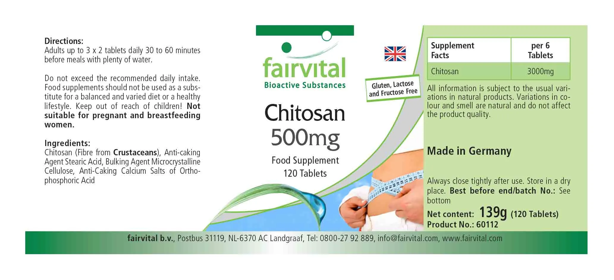 Chitosano 500mg - 120 compresse