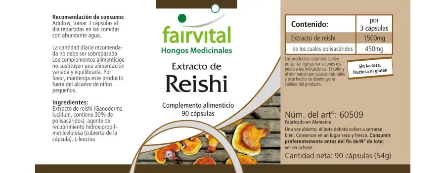 Extrait de reishi 500mg - 90 gélules