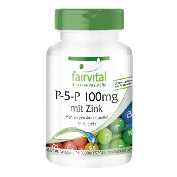 P-5-P 100 mg con Zinco – Vitamina B6 attiva – 90 capsule