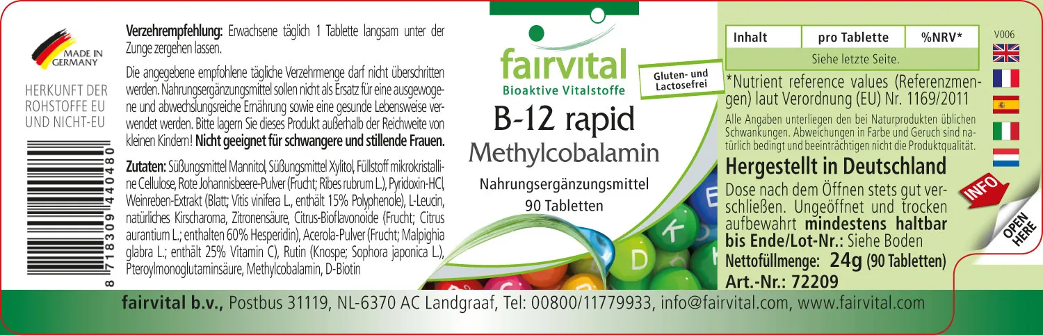 B-12 rapid als Methylcobalamin