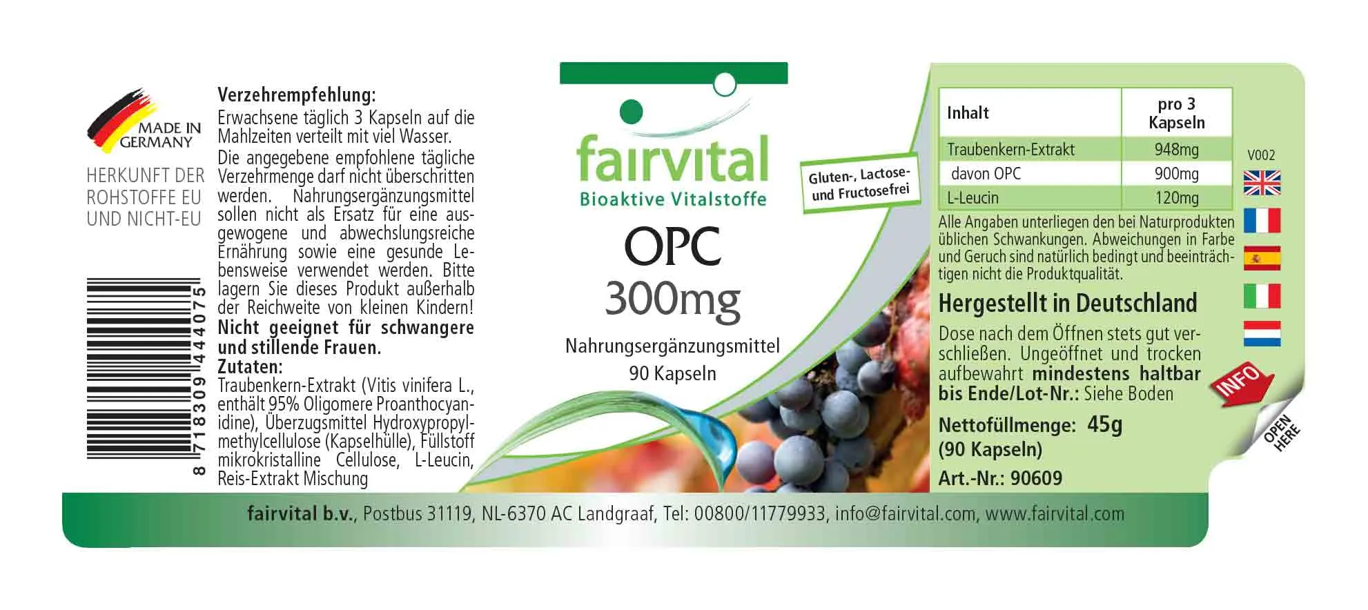 OPC 300mg - 90 Cápsulas