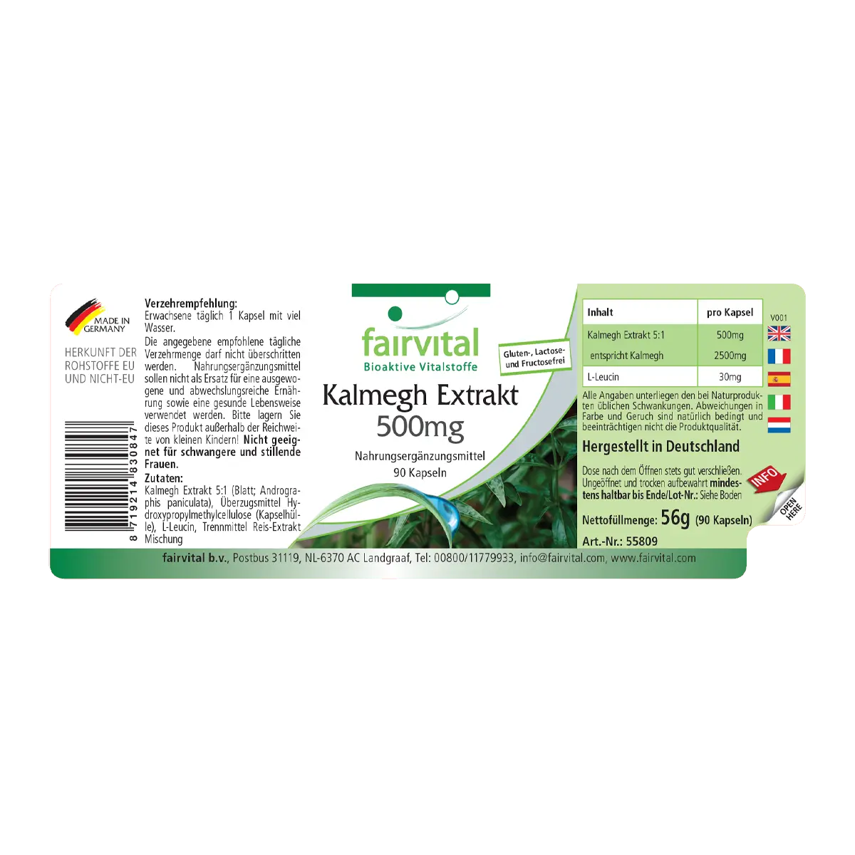 Kalmegh Extrakt 500mg