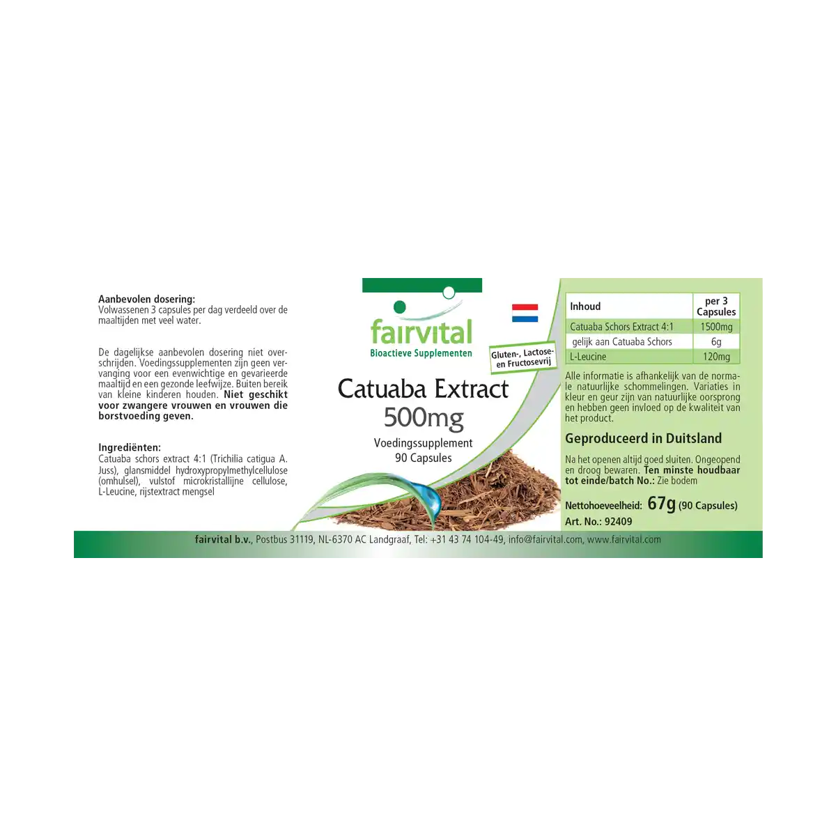 Catuaba extract 500mg - 90 Capsules