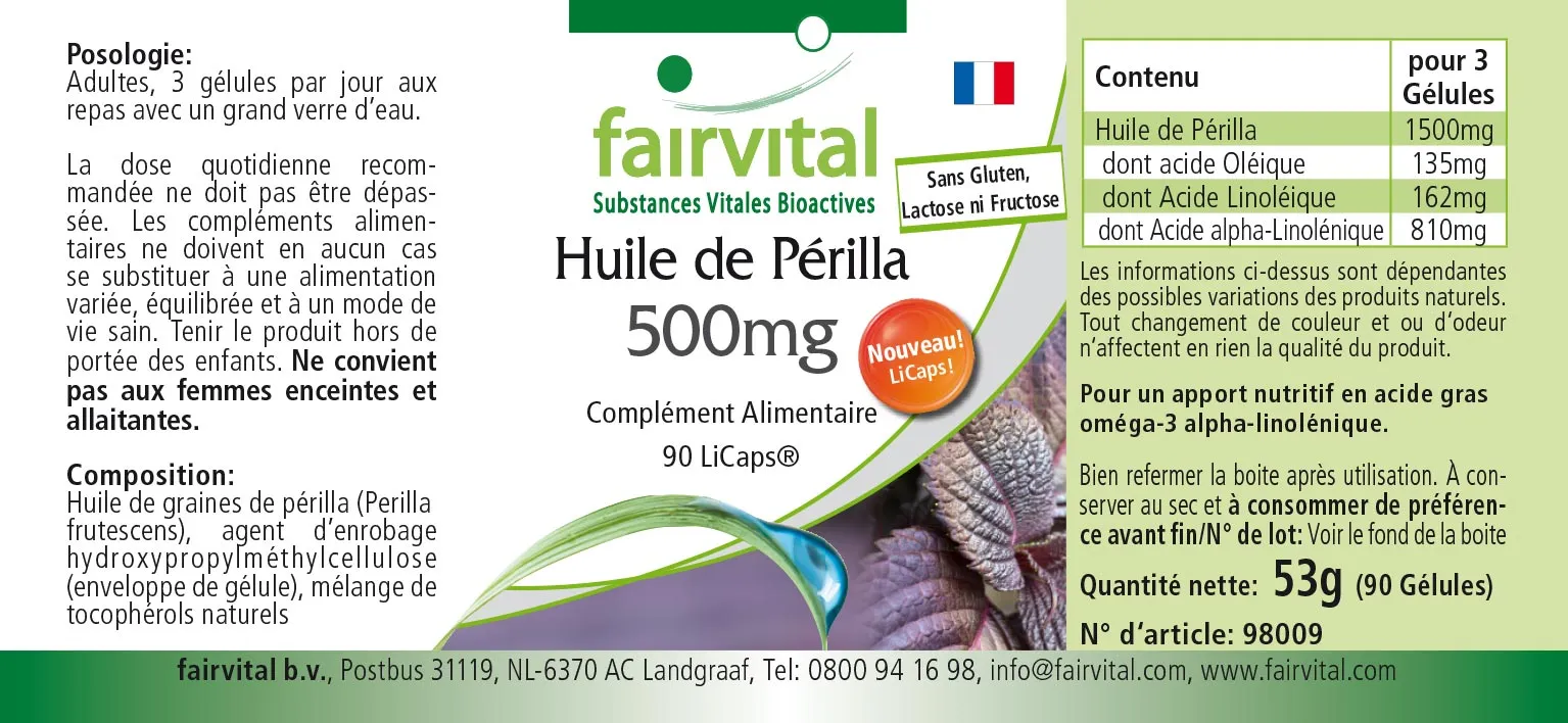 Olio di Perilla 500mg – 90LiCaps®