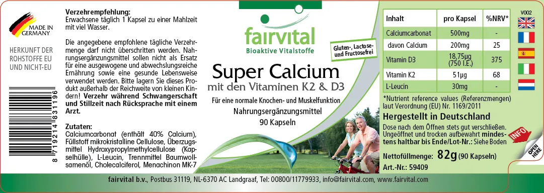 Super Calcium with vitamins K2 and D3