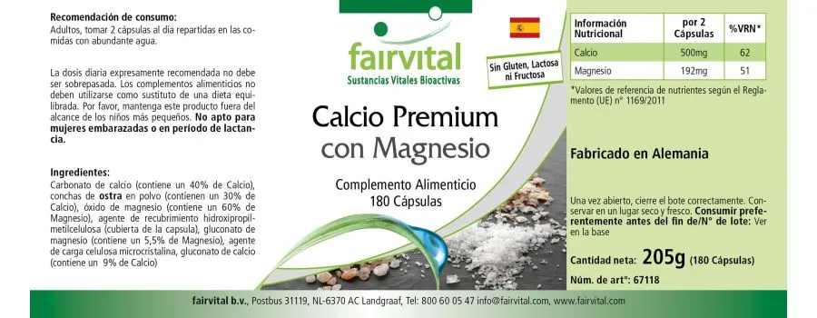 Premium Calcium avec Magnésium - 180 gélules