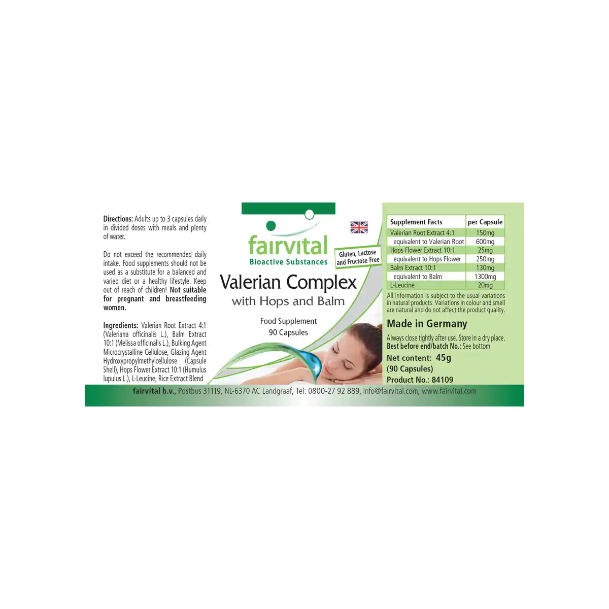 Valerian Complex with Hops and Balm - Sale - best before - 05/25