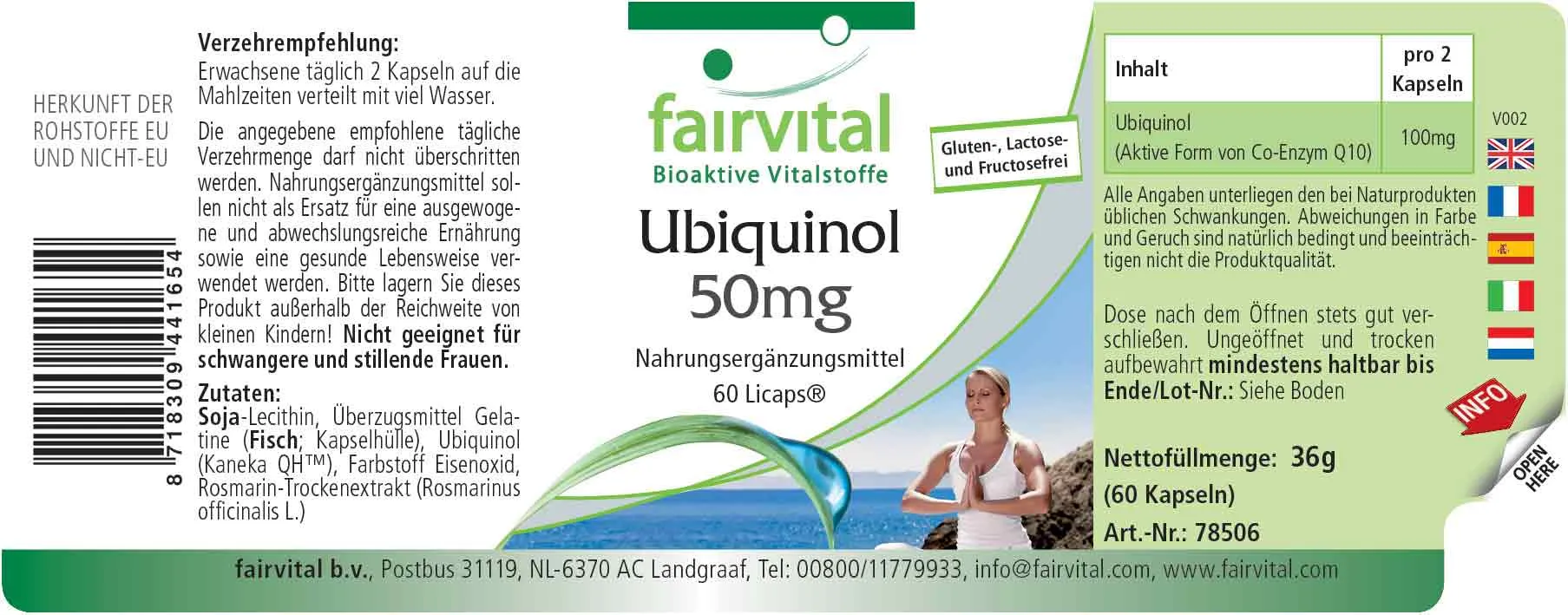 Ubiquinol 50mg - 60 Licaps