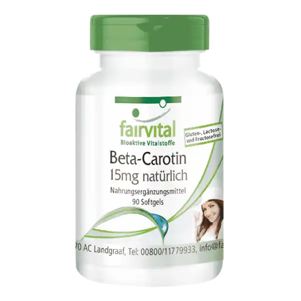 Beta caroteno 15mg natural - 90 cápsulas