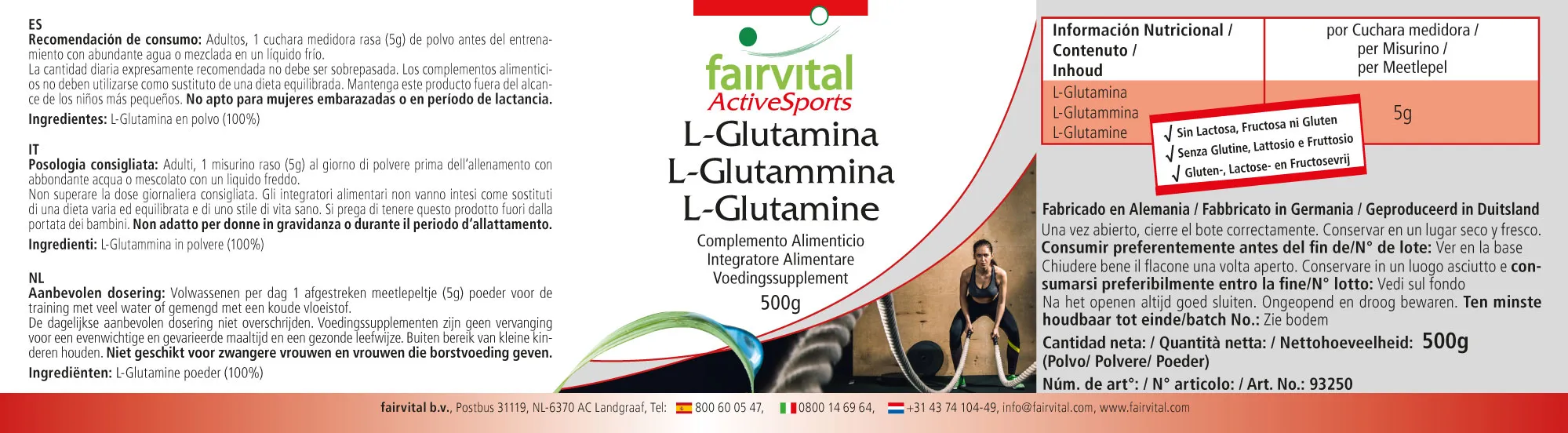 L-Glutamine - 500g Poudre