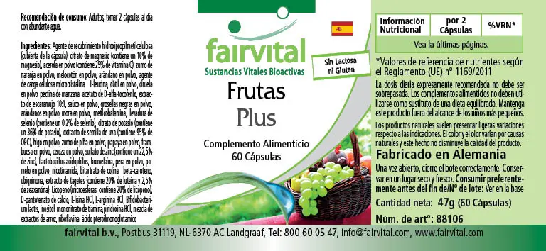 Frutti Plus - 60 capsule