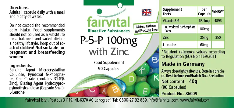 P-5-P 100mg with Zinc - 90 Capsules