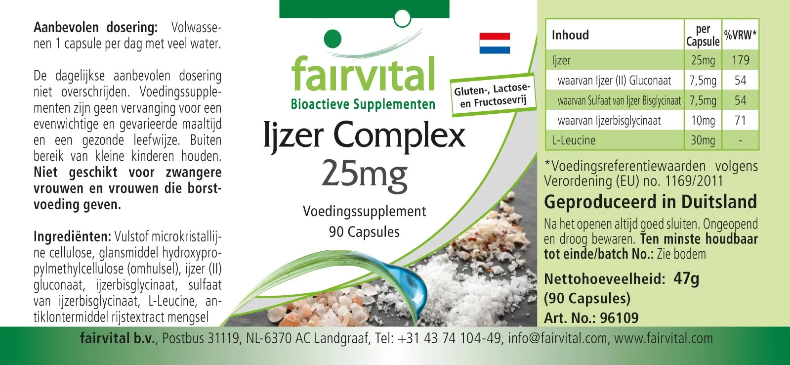 Complexe de Fer 25mg - 90 gélules