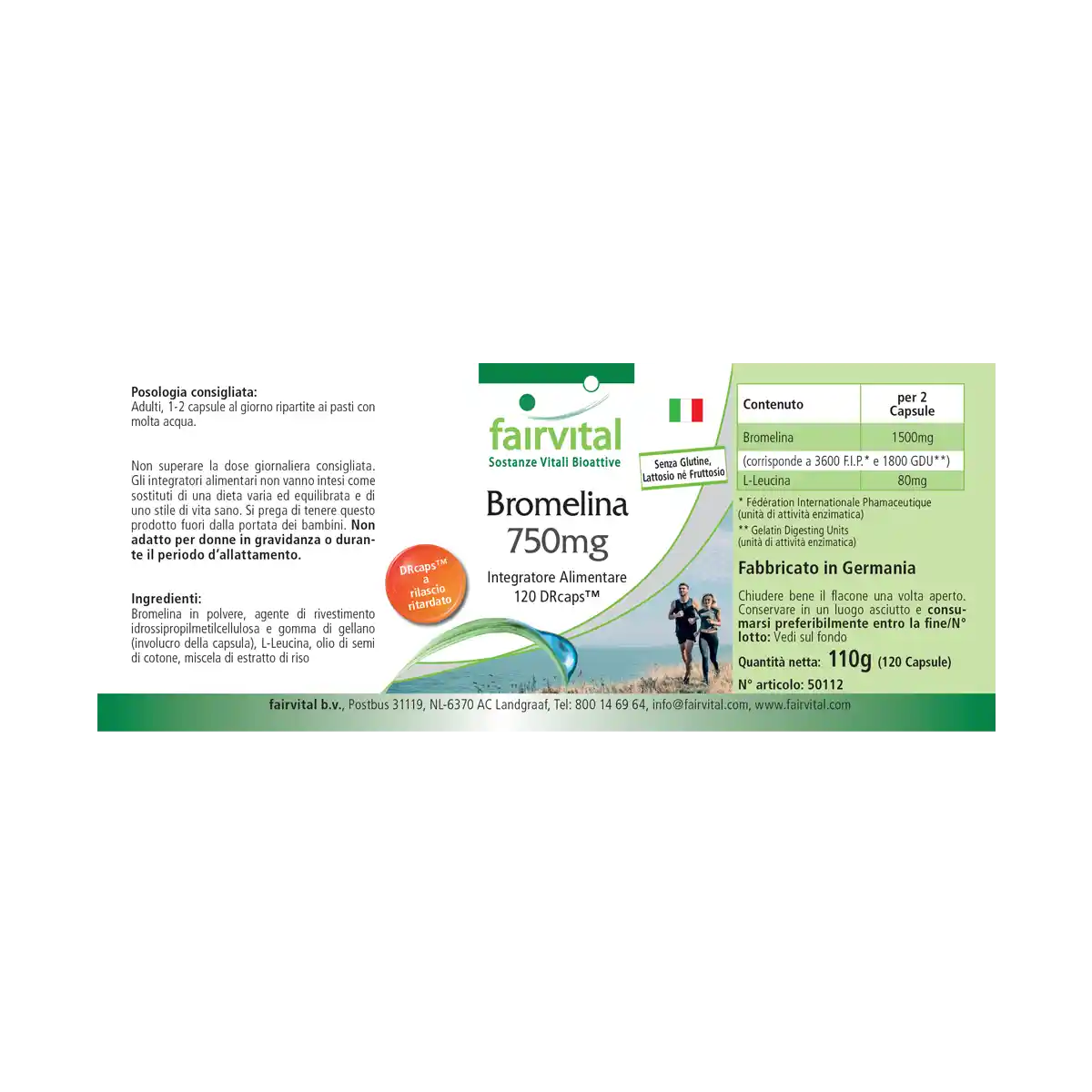 Bromelina 750mg - 120 DRcaps®