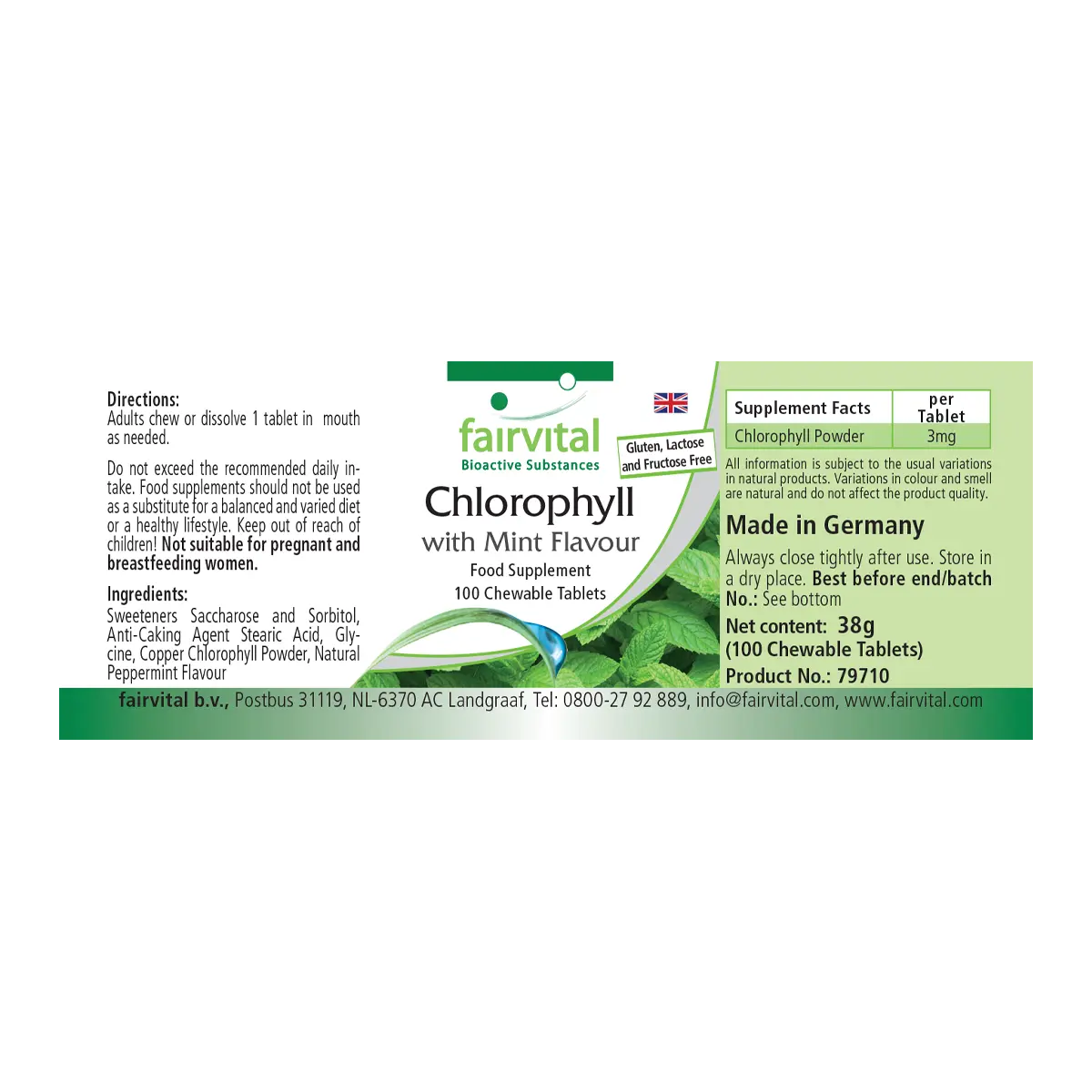 Chlorophyll mit Minzaroma